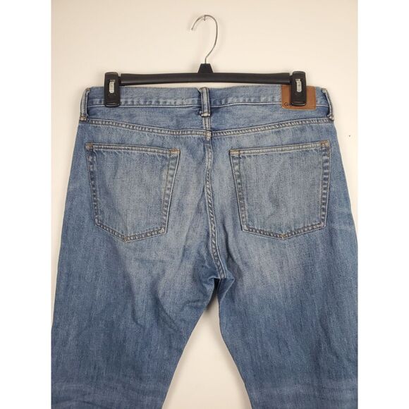 Gap 1969 Jeans Mens 34x32 Slim Straight Leg High Rise Medium Wash Denim - Picture 6 of 8